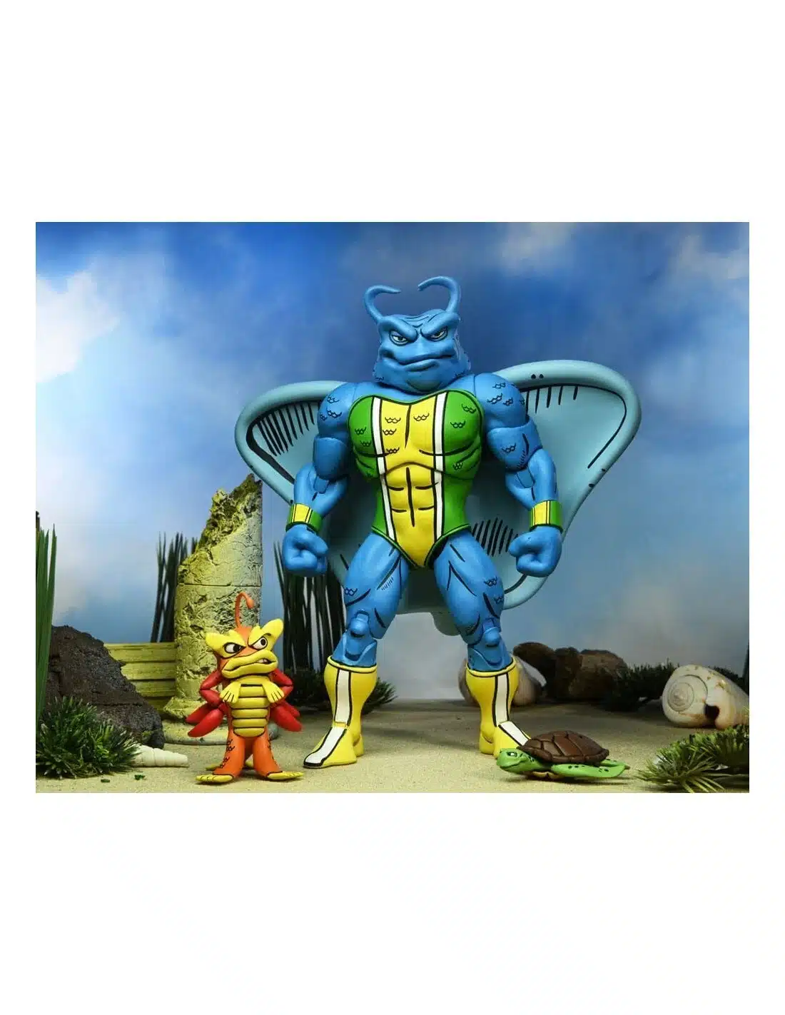 Figura Man Ray NECA 18 cm basada en Archie Comics con esculpido detallado y articulación completa.