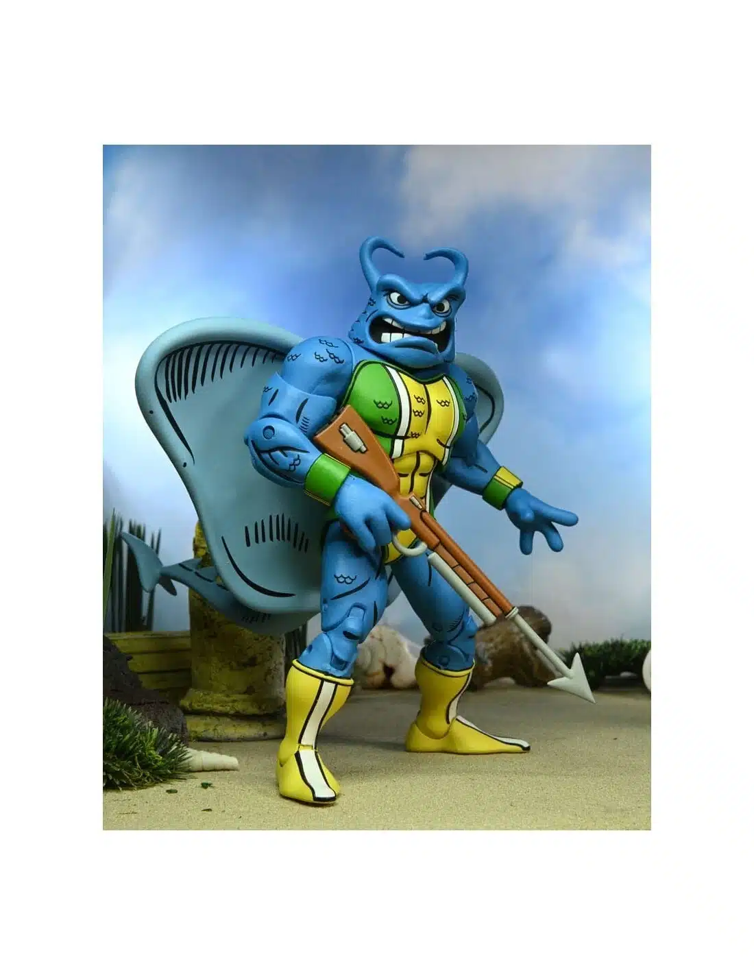 Man Ray NECA TMNT 18 cm figura coleccionable con acabado premium inspirado en los cómics clásicos.