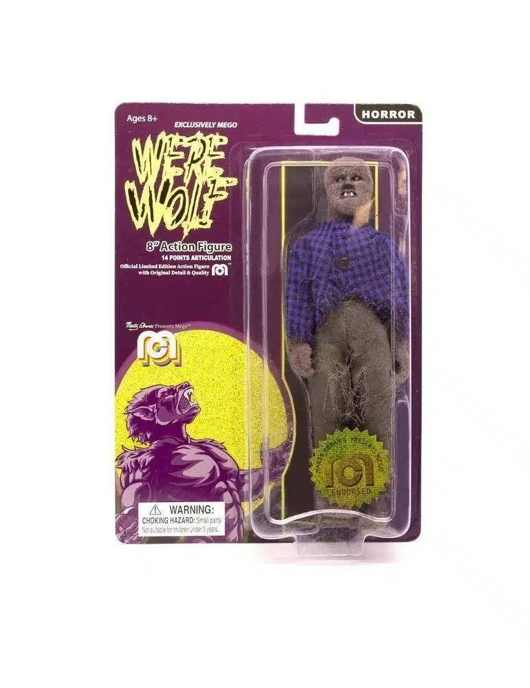 Mego Horror Werewolf figura de acción 20 cm estilo retro con 14 puntos de articulación.