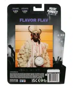 Flavor Flav McFarlane Toys Music Maniacs figura 16 cm estilo caricaturesco.
