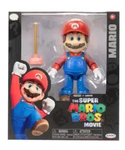 Jakks Pacific The Super Mario Bros Movie Mario figura 5 pulgadas con desatascador coleccionable.