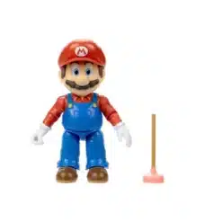 Mario The Super Mario Bros Movie figura 5 pulgadas Jakks Pacific con accesorio.