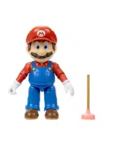 Mario The Super Mario Bros Movie figura 5 pulgadas Jakks Pacific con accesorio.