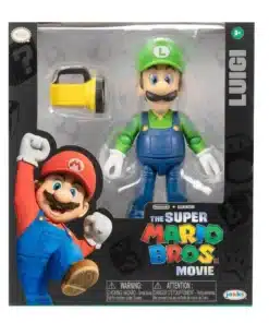 Jakks Pacific The Super Mario Bros Movie Luigi figura 5 pulgadas con linterna coleccionable.