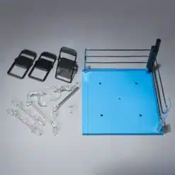 Base Ring Neutral Tamashii Stage con tres sillas para displays coleccionables.