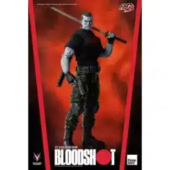 Figura Bloodshot escala 1 12 Threezero con accesorios y diseño realista.