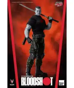 Figura Bloodshot escala 1 12 Threezero con accesorios y diseño realista.