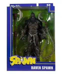 McFarlane Toys Spawn Raven Spawn figura 18 cm Serie 2021 con diseño oscuro.