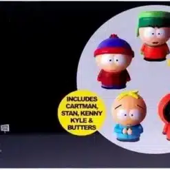 South Park Pack 5 Figuras Vinilo 6,5 cm set oficial para fans y coleccionistas.
