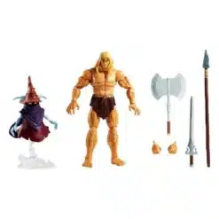 Masters of the Universe Revelation Pack Savage He-Man y Orko 18 cm diseño articulado coleccionable.