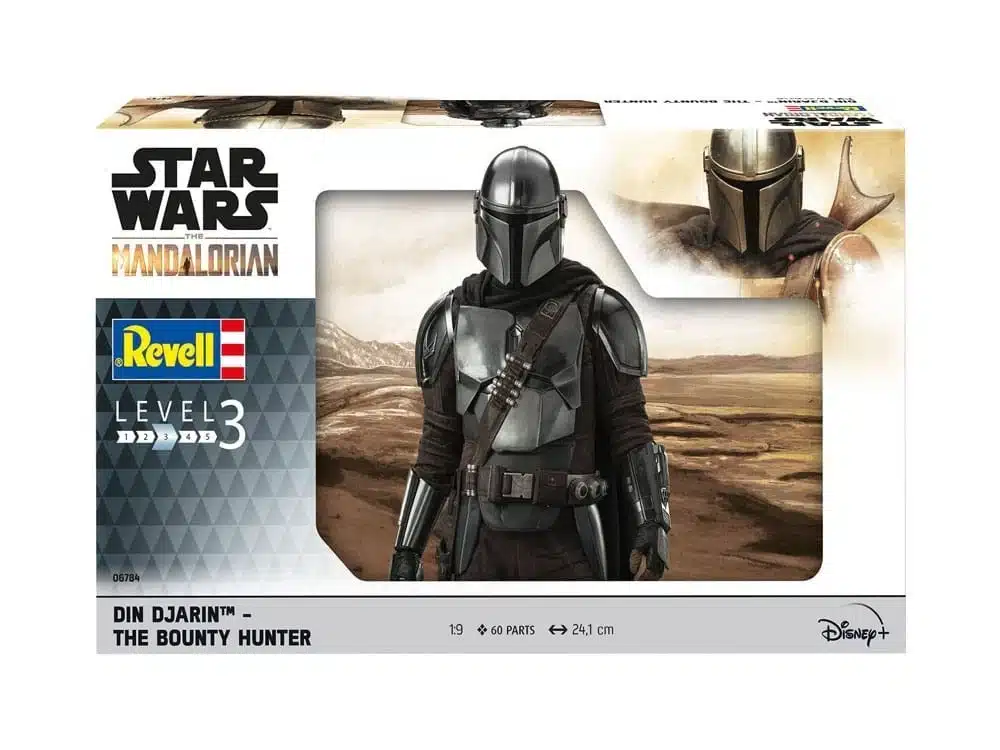 Maqueta The Bounty Hunter Din Djarin Star Wars Revell escala 1:9 para coleccionistas.