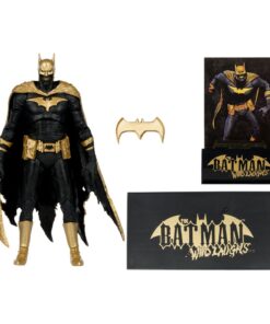 Figura Batman Dark Metal DC Multiverse edición Knightmare con diseño oscuro.