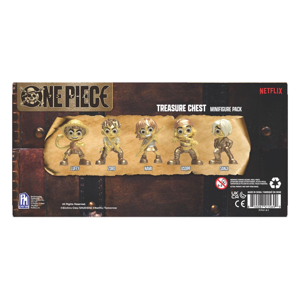 Figura One Piece set minifiguras cofre decorativo anime