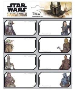 Etiquetas adhesivas Star Wars The Mandalorian pack 16