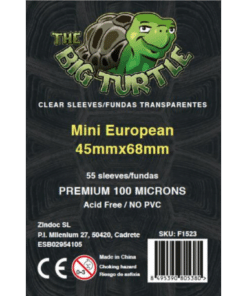 Mini European Sleeve Size 48 x 71 mm fundas para cartas de juegos de mesa ideales para proteger cartas pequeñas.