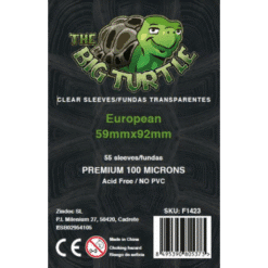 The Big Turtle Fundas European 59 x 92 mm para juegos de mesa ideales para proteger cartas tamaño European.