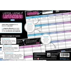 Listos, Listas y Listakens party game ideal para reuniones y noches de juegos en grupo.