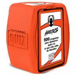 Top Trumps Quiz Team Heretics juego de cartas de trivia ideal para grupos y fans de los esports.