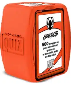 Top Trumps Quiz Team Heretics juego de cartas de trivia ideal para grupos y fans de los esports.