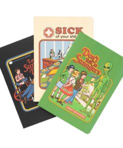 Cuadernos Steven Rhodes A5 pack de 3 con diseño retro ideal para estudio y oficina con estilo friki.