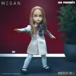 Muñeco M3GAN figura de terror con estética inquietante para vitrinas frikis.