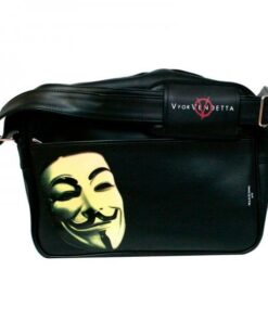 Bandolera V de Vendetta Guy Fawkes con diseño rebelde ideal para uso diario y eventos frikis.