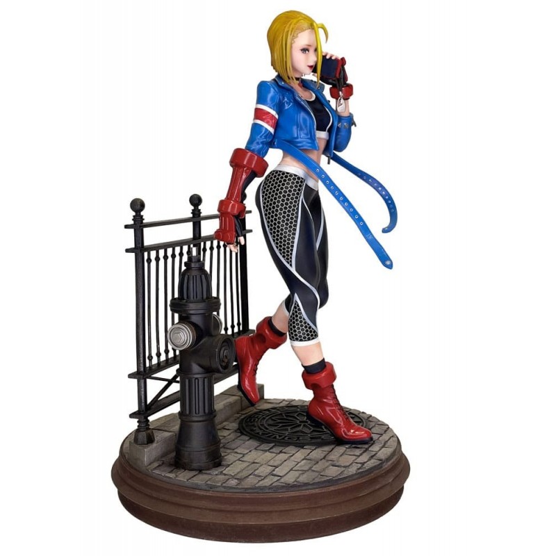 Statuette Cammy Street Fighter 6 con diseño dinámico para vitrinas frikis.