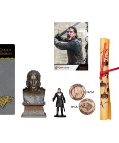 Caja de coleccionista Jon Snow con diseño temático para estanterías y espacios frikis.