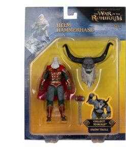 Figura Helm Hammerhand de 10 cm para armar inspirada en la Guerra de los Rohirrim ideal para fans de fantasía épica.