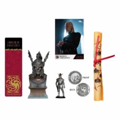 Caja coleccionista Daemon Targaryen ideal para vitrinas frikis y estanterías de fantasía épica.