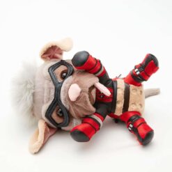 Muñeco Dogpool Marvel inspirado en Deadpool y Wolverine para decoración friki.