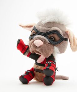 Peluche Dogpool Marvel 26 cm ideal para dormitorios y estanterías frikis.