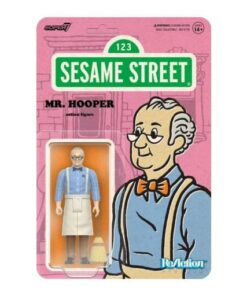 Figura Mr Hooper ReAction Sesame Street 10 cm coleccionable con diseño retro.