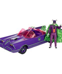 Batmóvil con Joker edición Gold Label ideal para vitrinas frikis y colecciones DC.