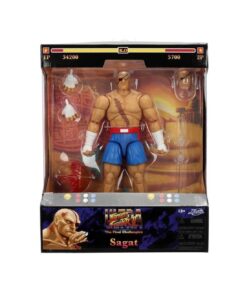 Figura Sagat Street Fighter II 15 cm de Jada Toys ideal para coleccionistas gamer.