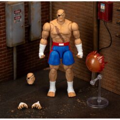 Figura Sagat Jada Toys con diseño inspirado en el videojuego clásico.