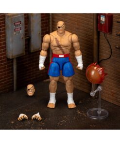 Figura Sagat Jada Toys con diseño inspirado en el videojuego clásico.
