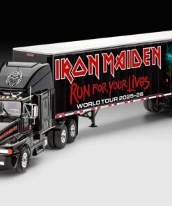 Maqueta Iron Maiden Tour Truck 50th Anniversary perfecta para vitrinas y estanterías frikis.