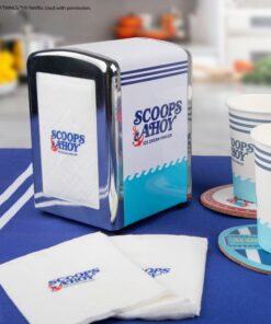 Dispensador Servilletas Scoops Ahoy Stranger Things decorativo para cocina friki.