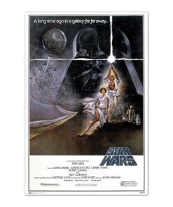Poster Star Wars La Guerra de las Galaxias 61 x 91 cm cartel clásico.