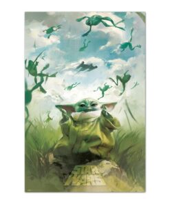 Poster Grogu Training Star Wars 61 x 91,5 cm decoración galáctica.