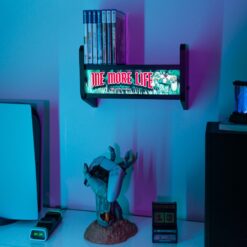 Lámpara Arcade One More Life luz decorativa inspirada en recreativas clásicas.