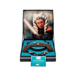 Réplicas Ahsoka Tano diadema y cinturón de cuentas inspirados en Star Wars.
