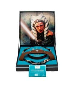 Réplicas Ahsoka Tano diadema y cinturón de cuentas inspirados en Star Wars.