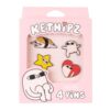 Set de 4 Pins Ketnipz coleccionables con diseños kawaii oficiales.