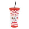 Vaso de Acero Ketnipz Hot N Fresh Pizza 550ml con pajita reutilizable.