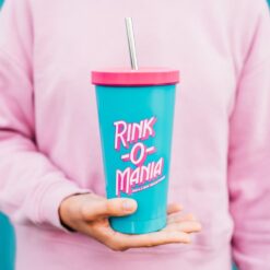 Vaso con Pajita Stranger Things Rink O Mania 430ml reutilizable.