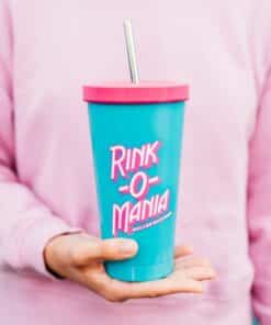 Vaso con Pajita Stranger Things Rink O Mania 430ml reutilizable.