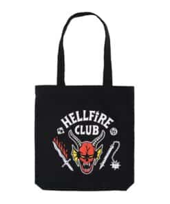 Tote Bag Stranger Things Hellfire Club bolso de tela oficial.