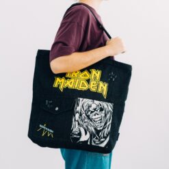 Bolsa Shopping Premium Iron Maiden reutilizable banda rock.